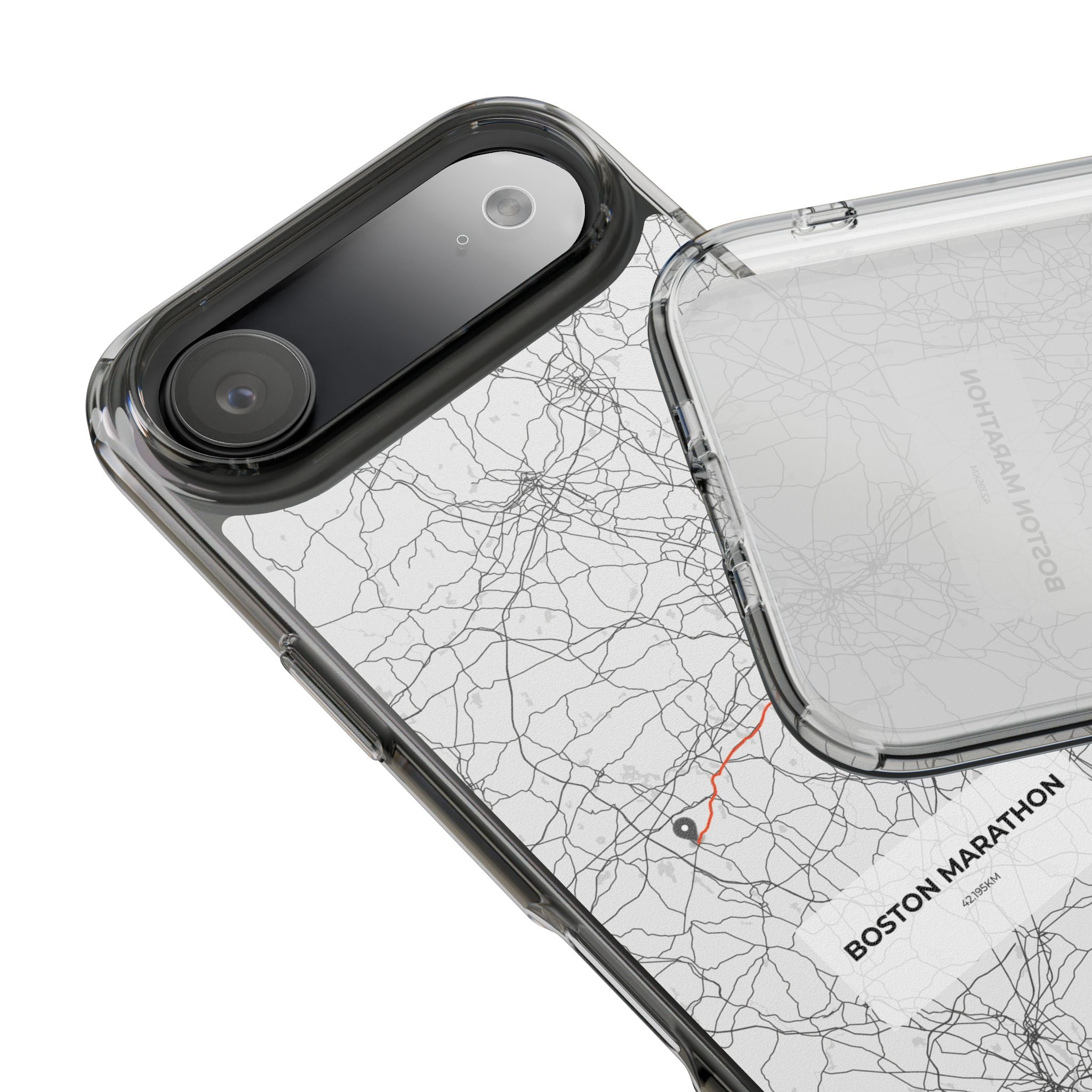 Boston Marathon Route Clear Impact-Resistant Phone Case