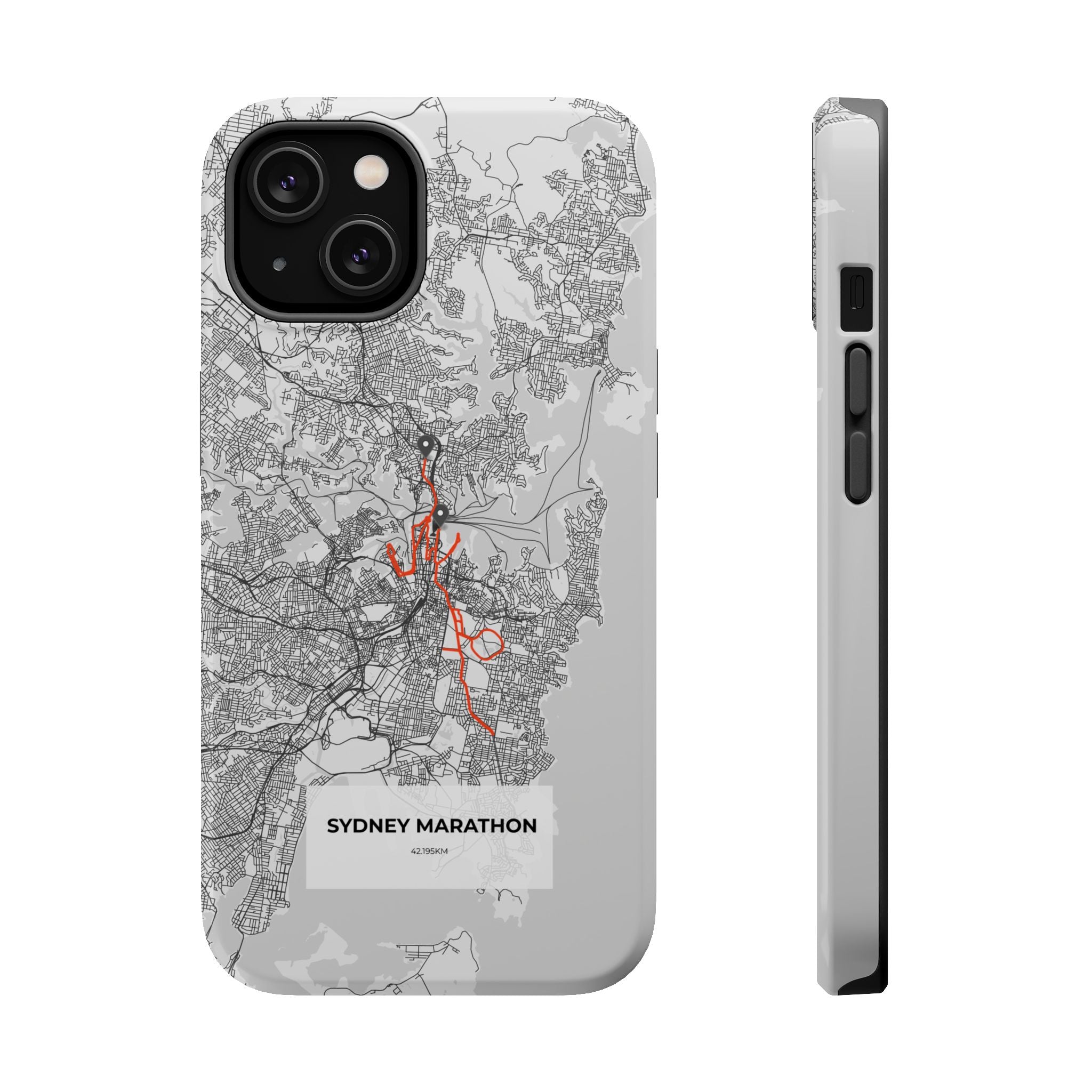 Sydney Marathon Route Magnetic Impact-Resistant Phone Case
