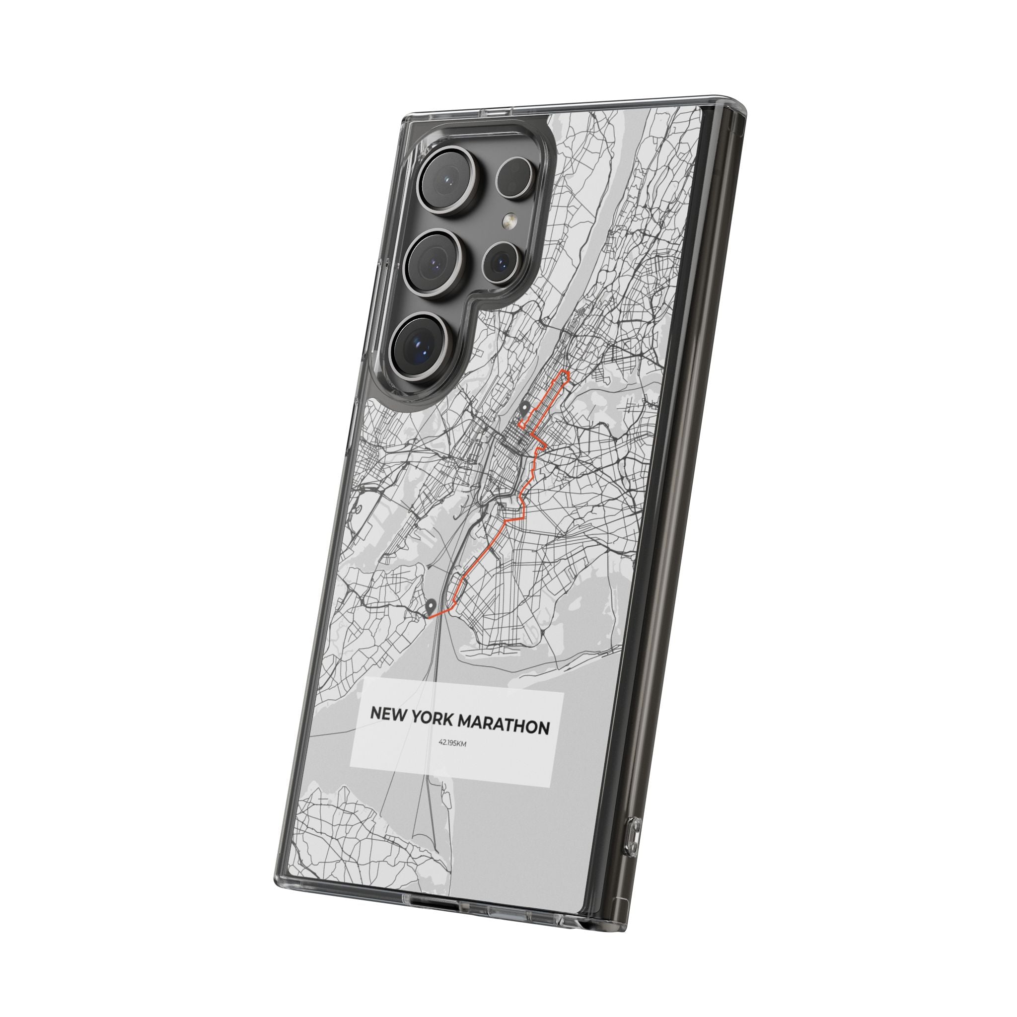 New York Marathon Route Clear Impact-Resistant Phone Case