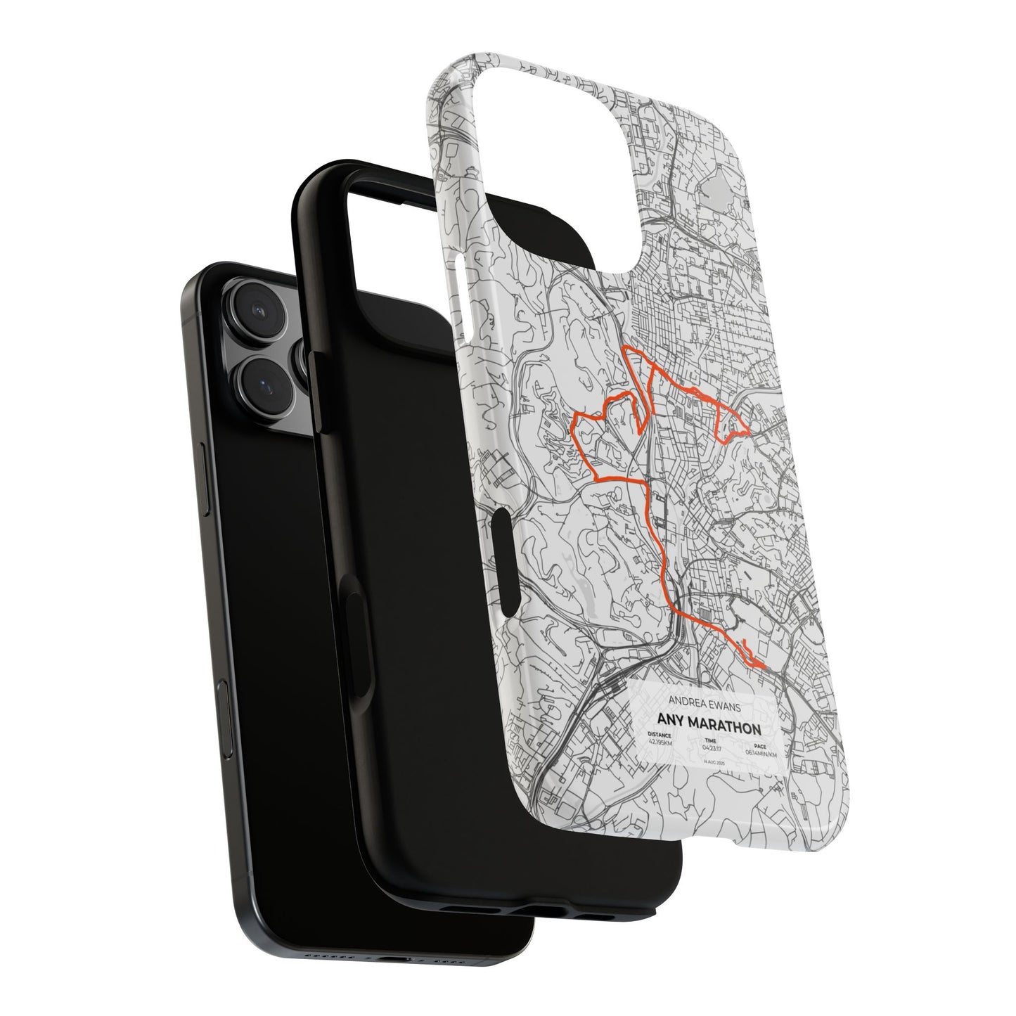 Customized Marathon Route Tough Phone Case