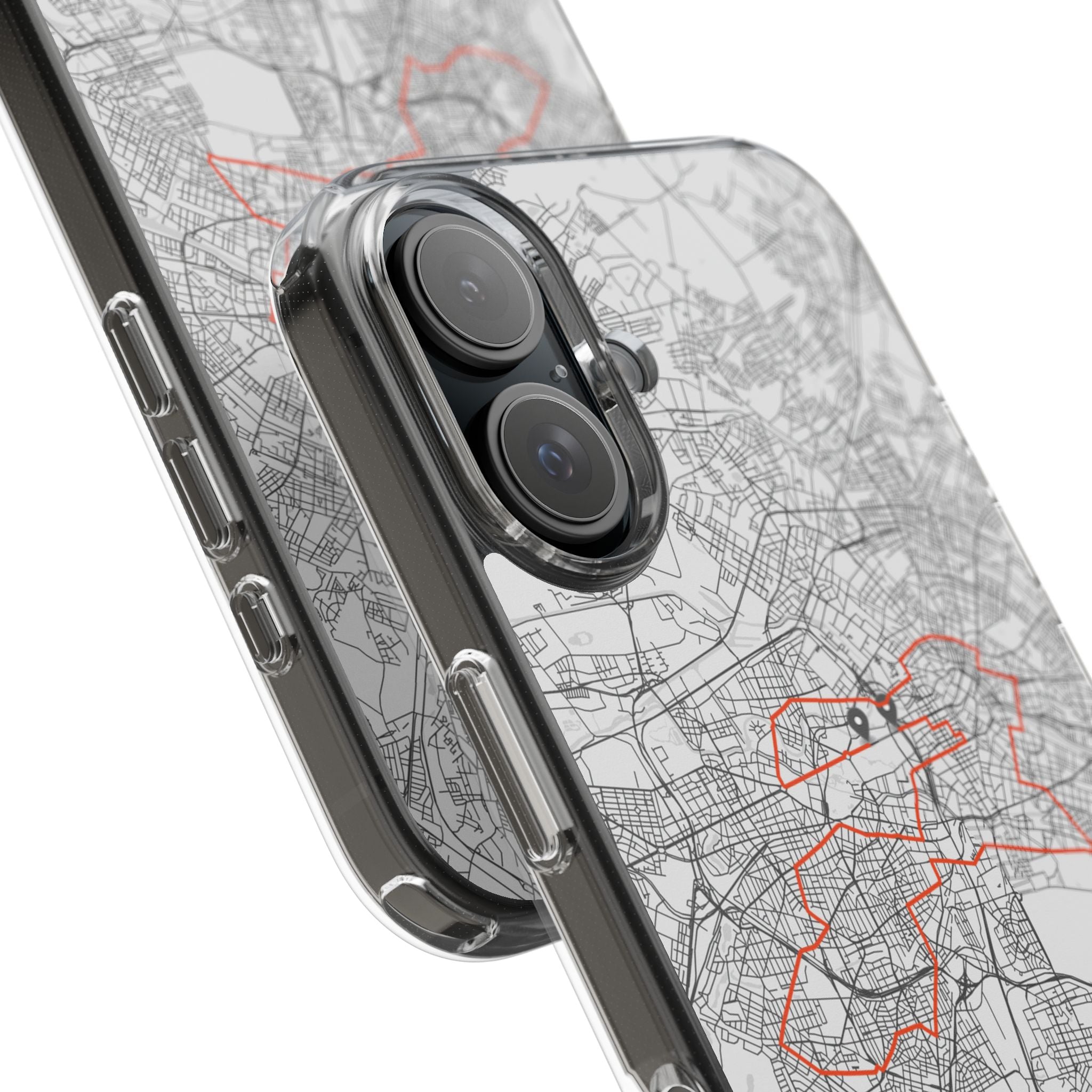 Berlin Marathon Route Clear Impact-Resistant Phone Case