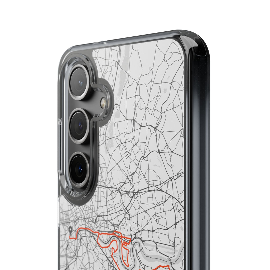London Marathon Route Clear Impact-Resistant Phone Case