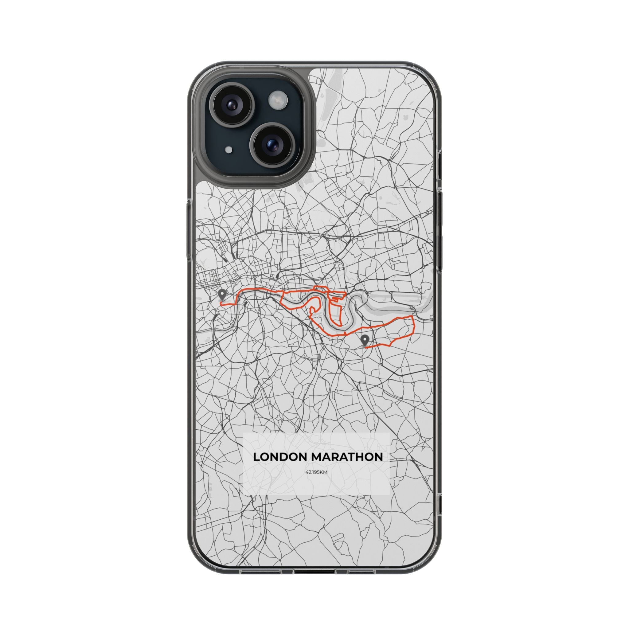 London Marathon Route Magnetic Clear Impact-Resistant Phone Case