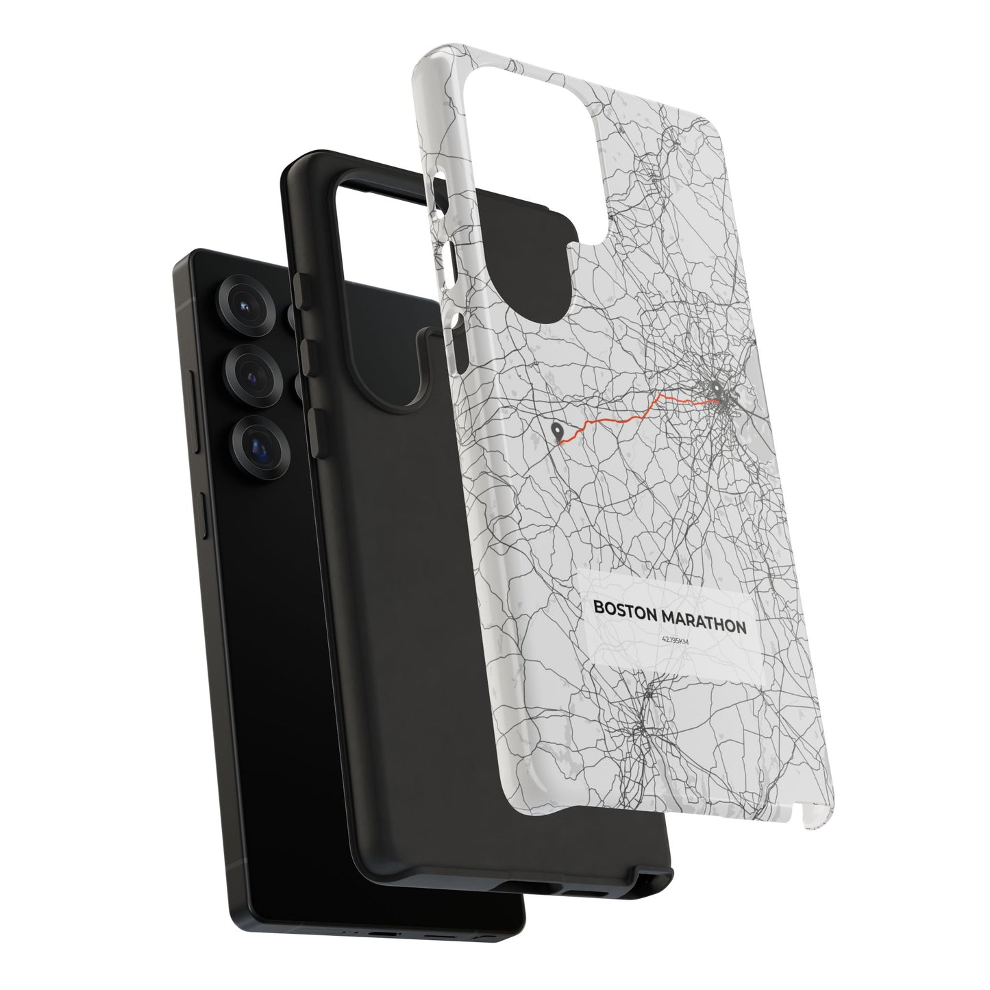 Boston Marathon Route Tough Phone Case
