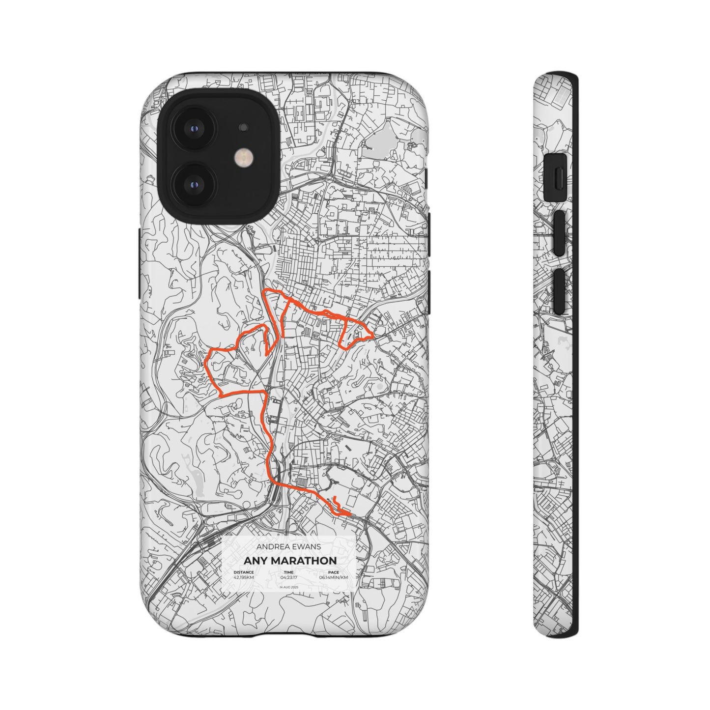 Customized Marathon Route Tough Phone Case