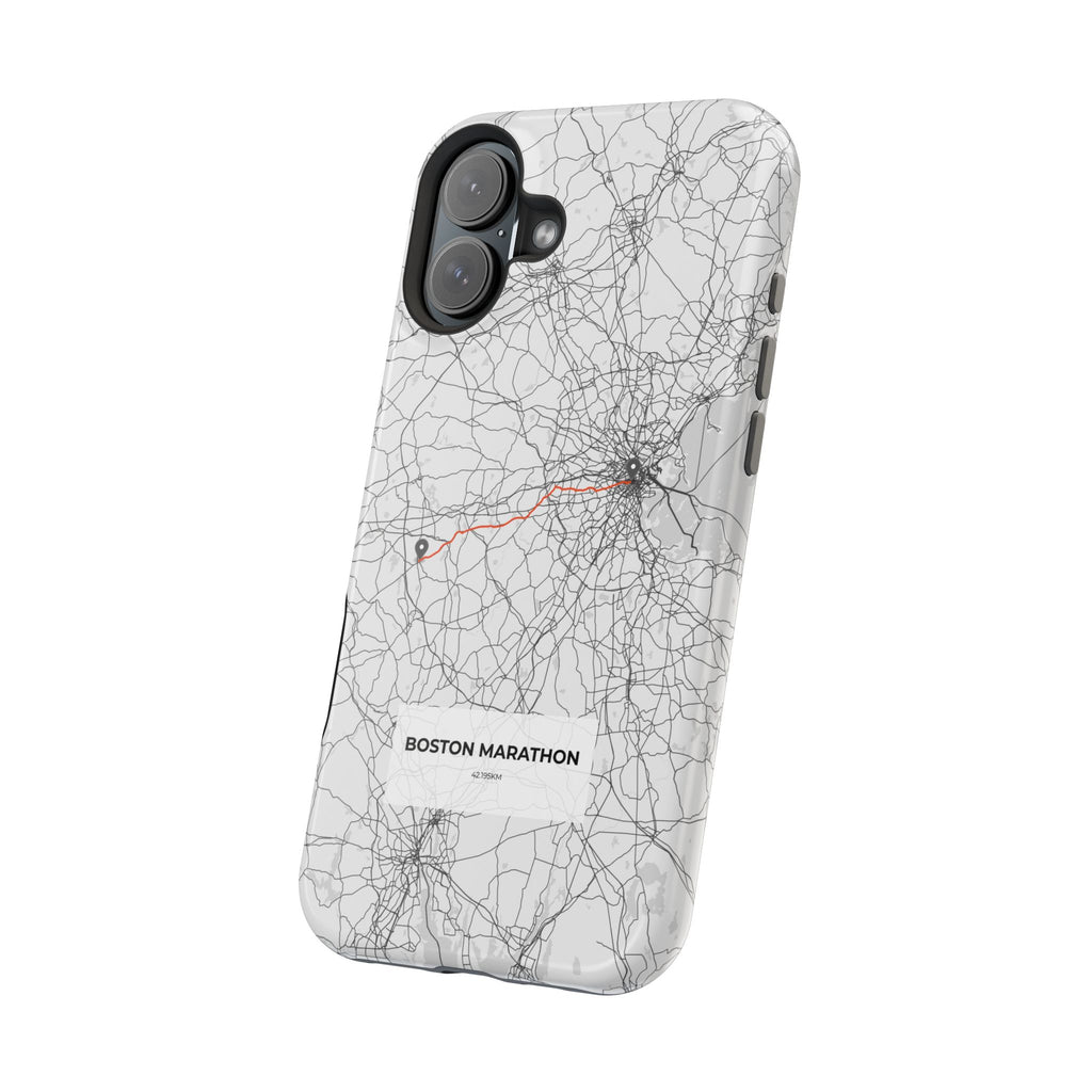 Boston Marathon Route Magnetic Impact-Resistant Phone Case