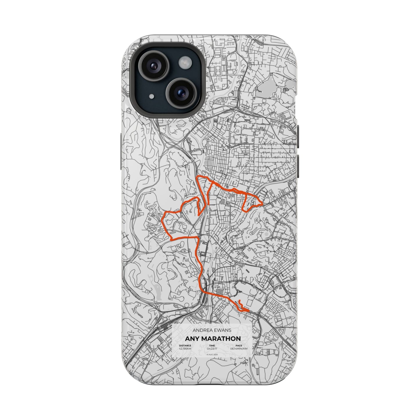 Customized Marathon Route Magnetic Impact-Resistant Phone Case