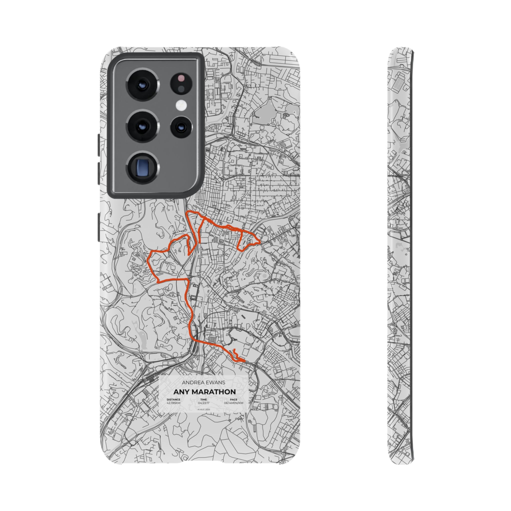 Customized Marathon Route Tough Phone Case