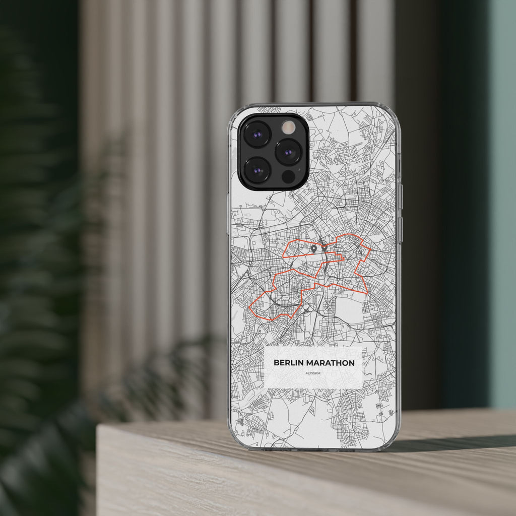 Berlin Marathon Route Clear Impact-Resistant Phone Case