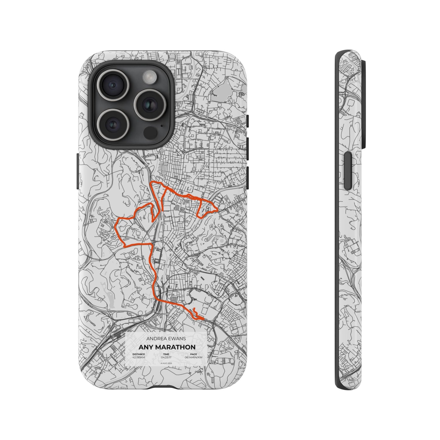 Customized Marathon Route Tough Phone Case