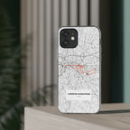 London Marathon Route Clear Impact-Resistant Phone Case