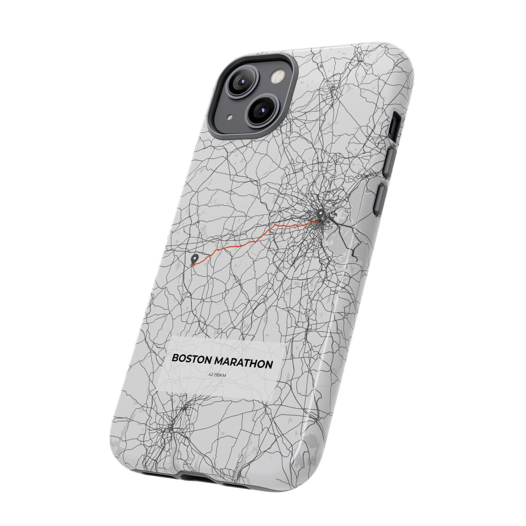 Boston Marathon Route Tough Phone Case