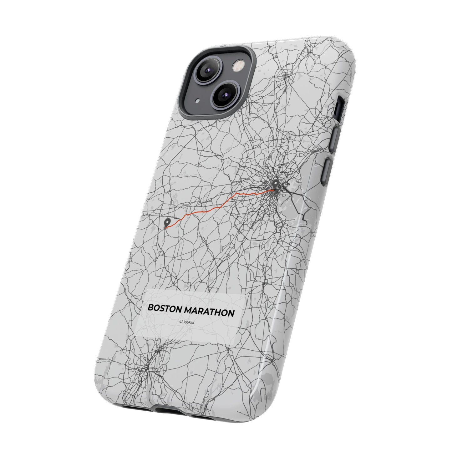 Boston Marathon Route Tough Phone Case