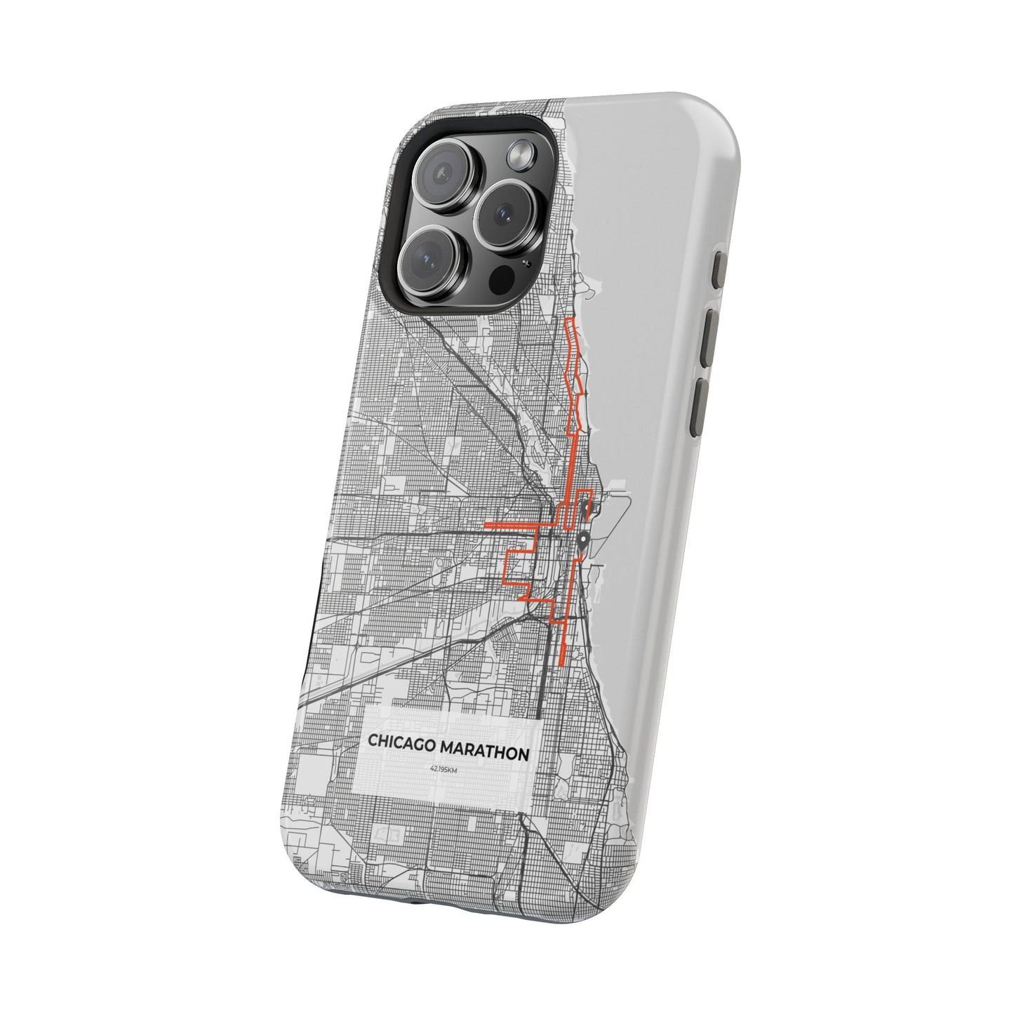 Chicago Marathon Route Magnetic Impact-Resistant Phone Case