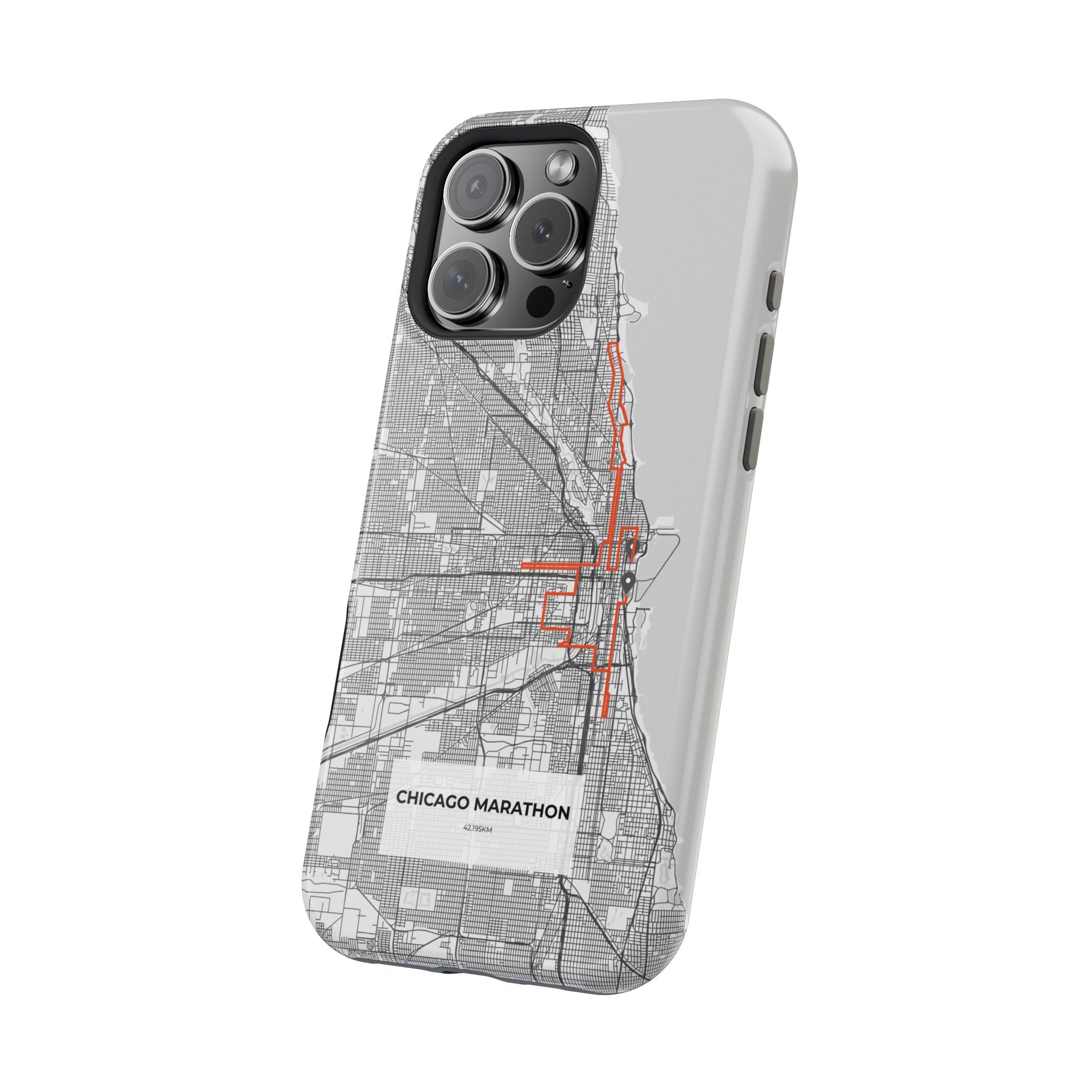 Chicago Marathon Route Magnetic Impact-Resistant Phone Case