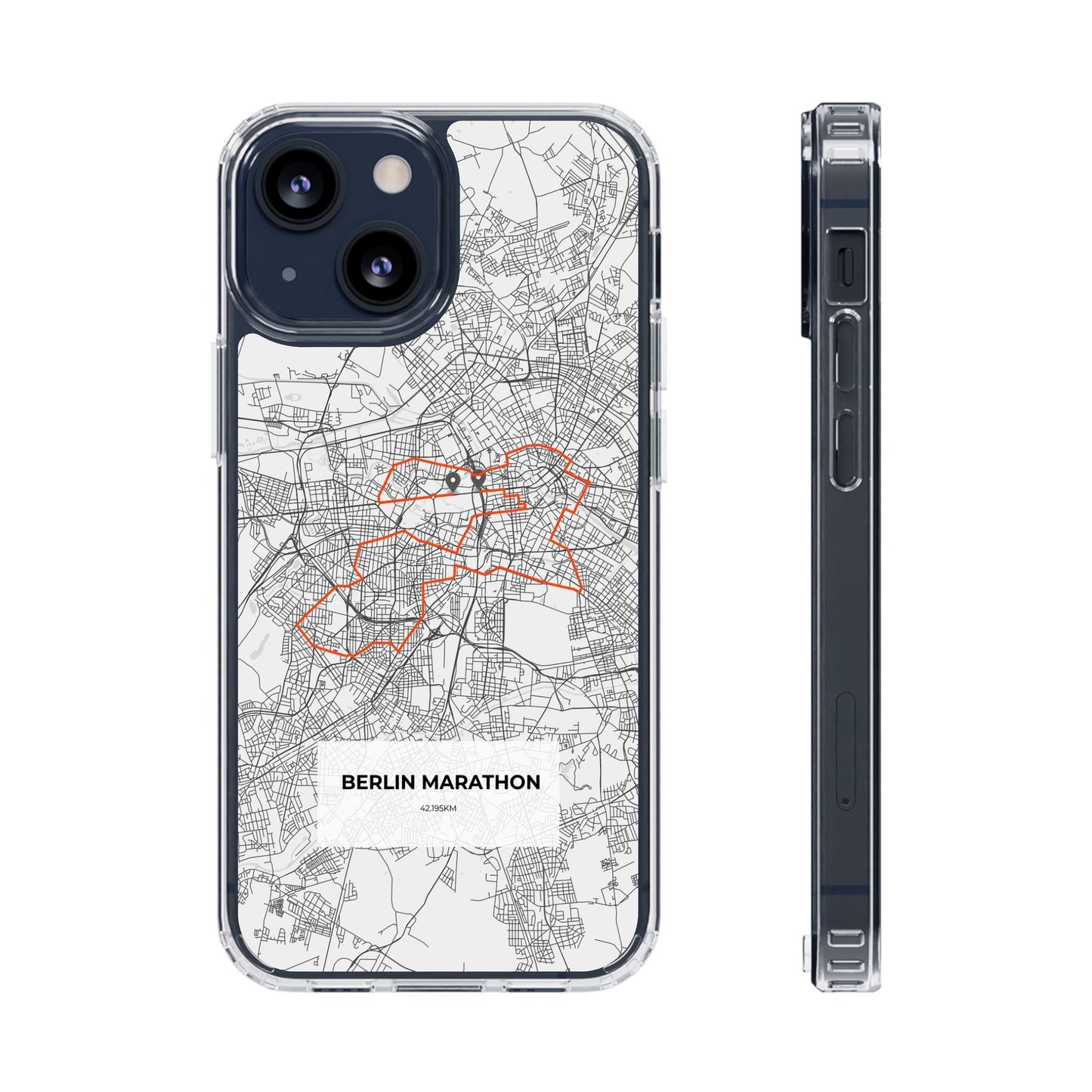 Berlin Marathon Route Magnetic Clear Impact-Resistant Phone Case