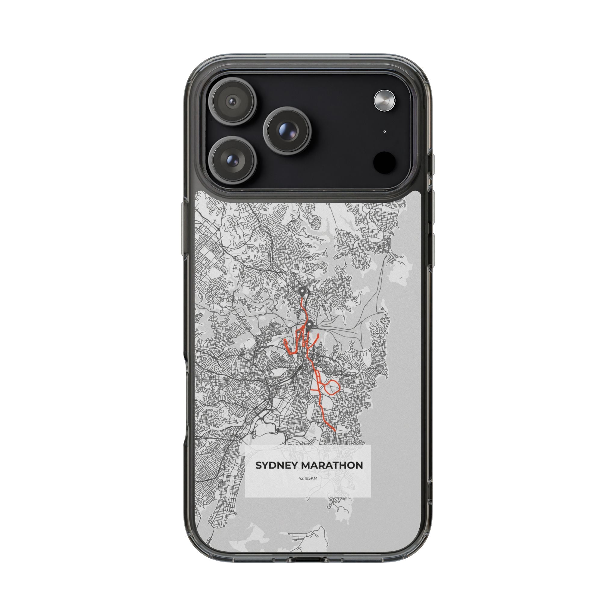 Sydney Marathon Route Clear Impact-Resistant Phone Case