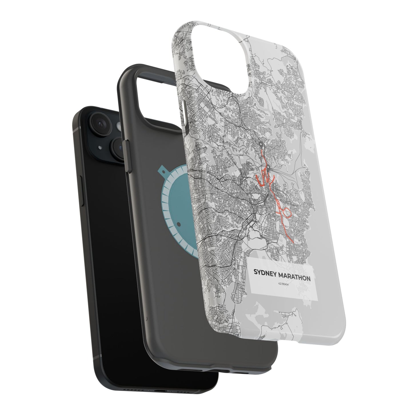 Sydney Marathon Route Magnetic Impact-Resistant Phone Case