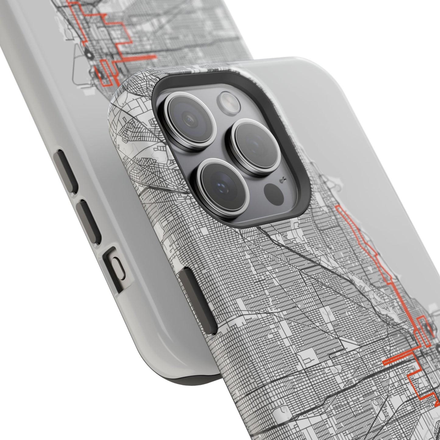 Chicago Marathon Route Magnetic Impact-Resistant Phone Case