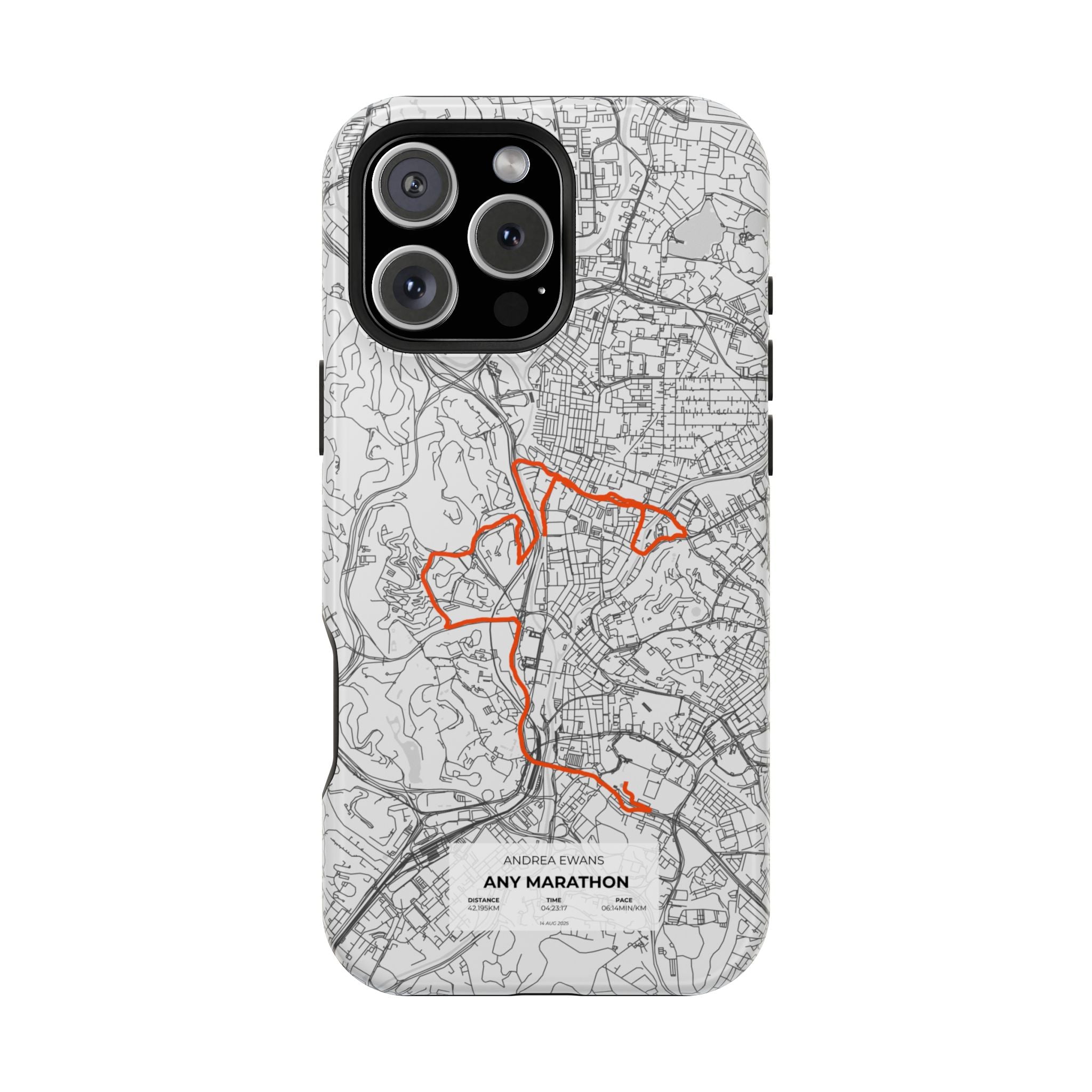 Customized Marathon Route Magnetic Impact-Resistant Phone Case