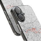 London Marathon Route Clear Impact-Resistant Phone Case