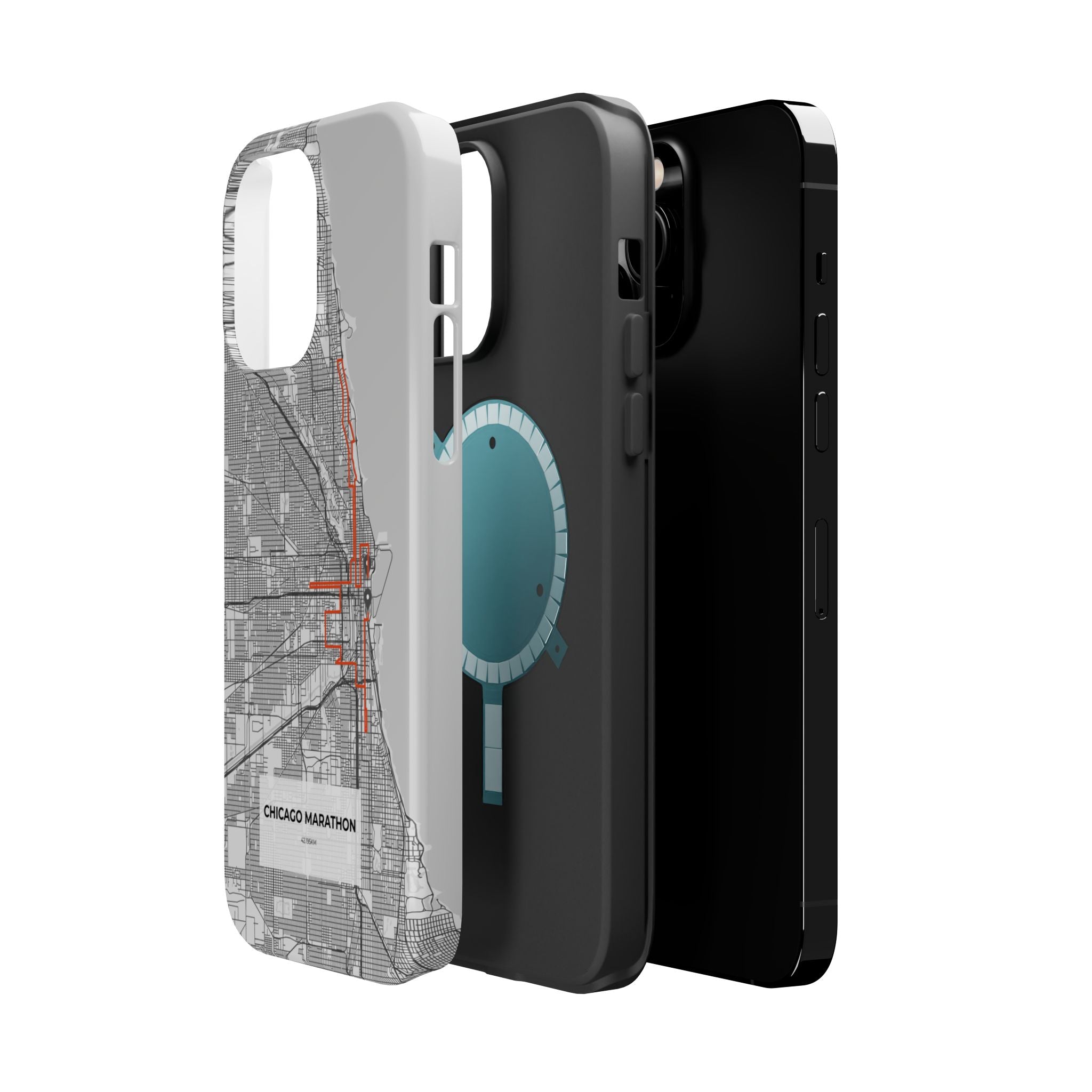 Chicago Marathon Route Magnetic Impact-Resistant Phone Case