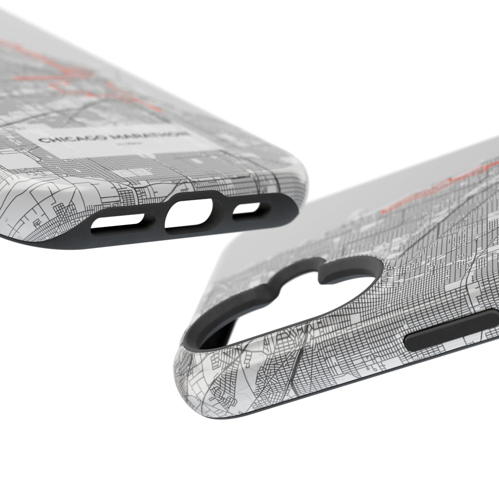 Chicago Marathon Route Magnetic Impact-Resistant Phone Case