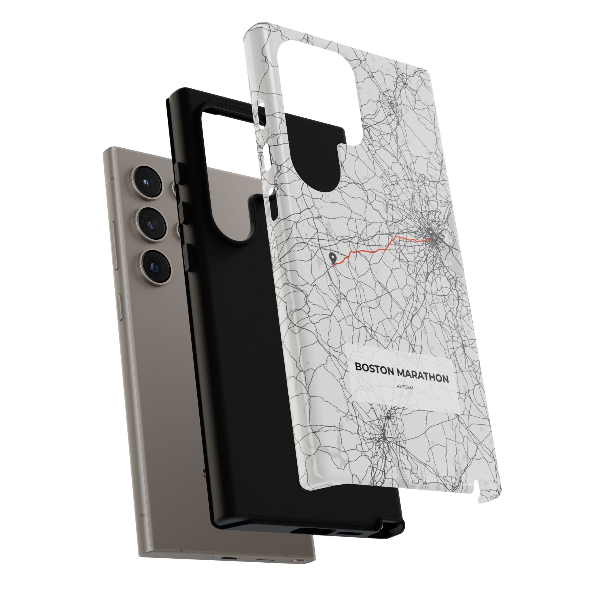 Boston Marathon Route Tough Phone Case