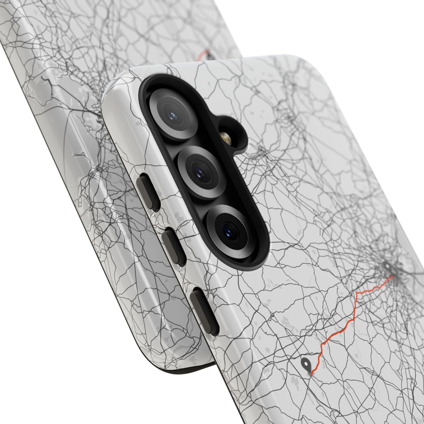 Boston Marathon Route Tough Phone Case