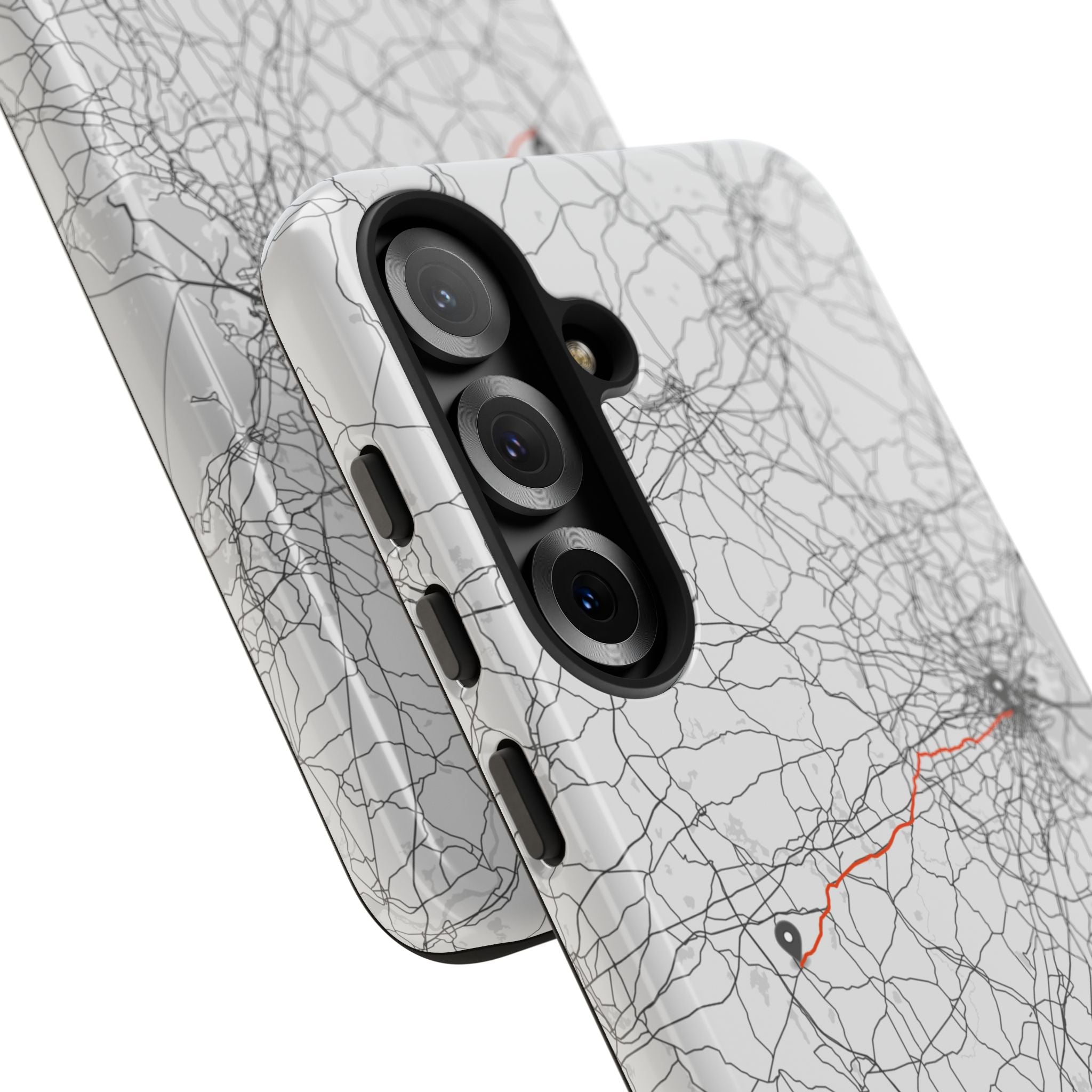 Boston Marathon Route Tough Phone Case