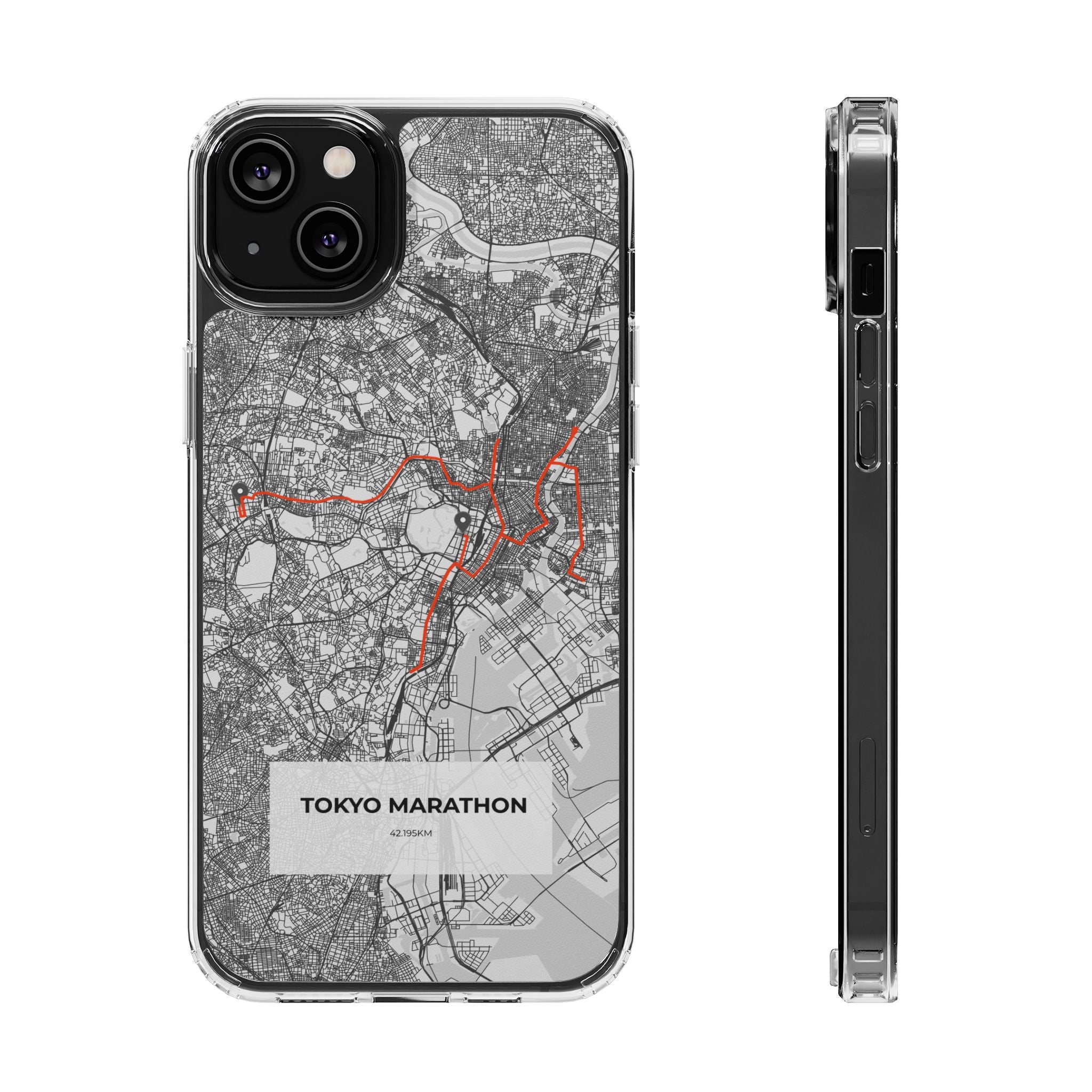 Tokyo Marathon Route Magnetic Clear Impact-Resistant Phone Case