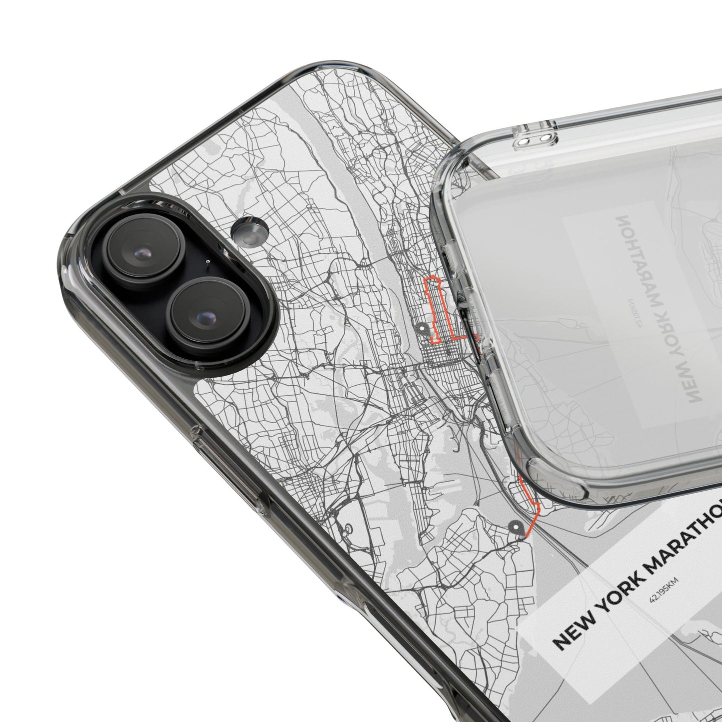 New York Marathon Route Clear Impact-Resistant Phone Case