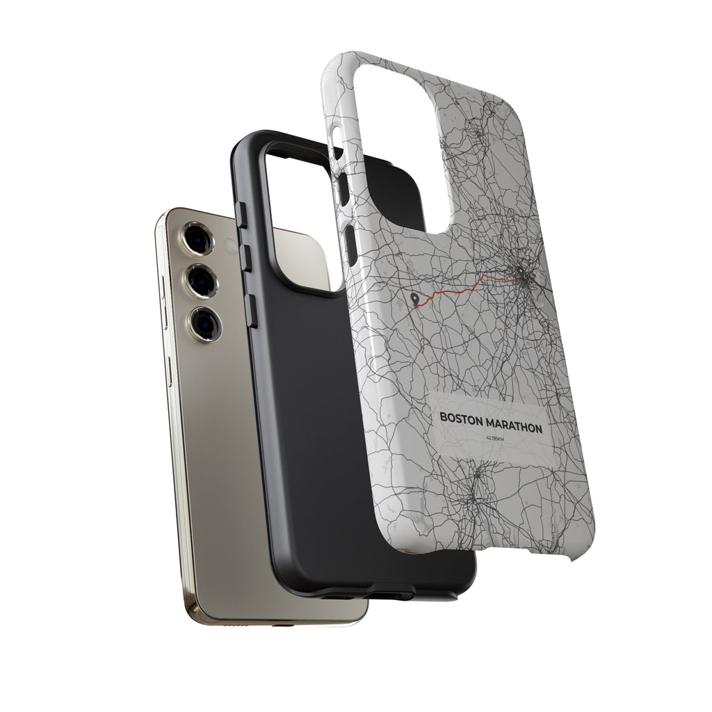 Boston Marathon Route Tough Phone Case