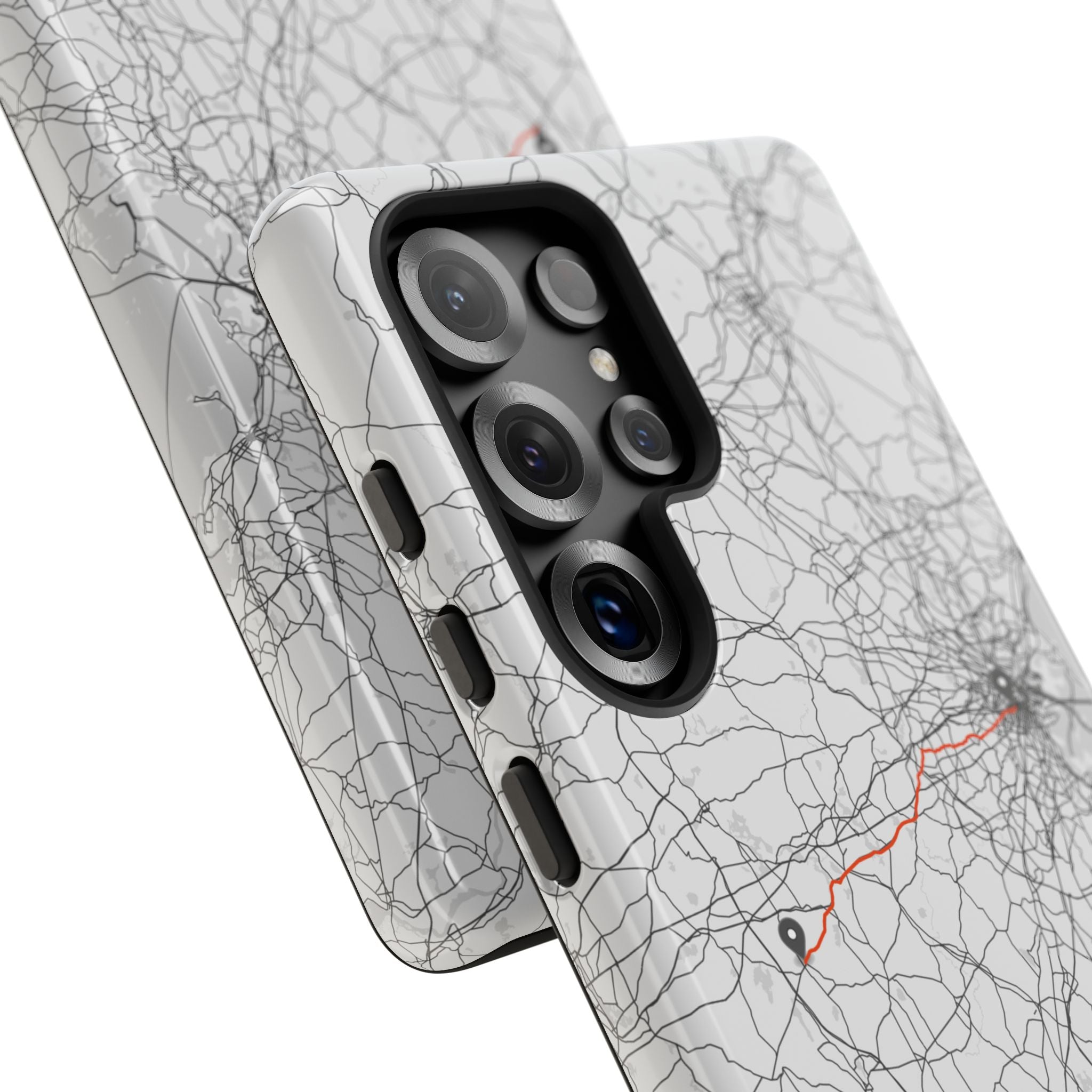 Boston Marathon Route Tough Phone Case