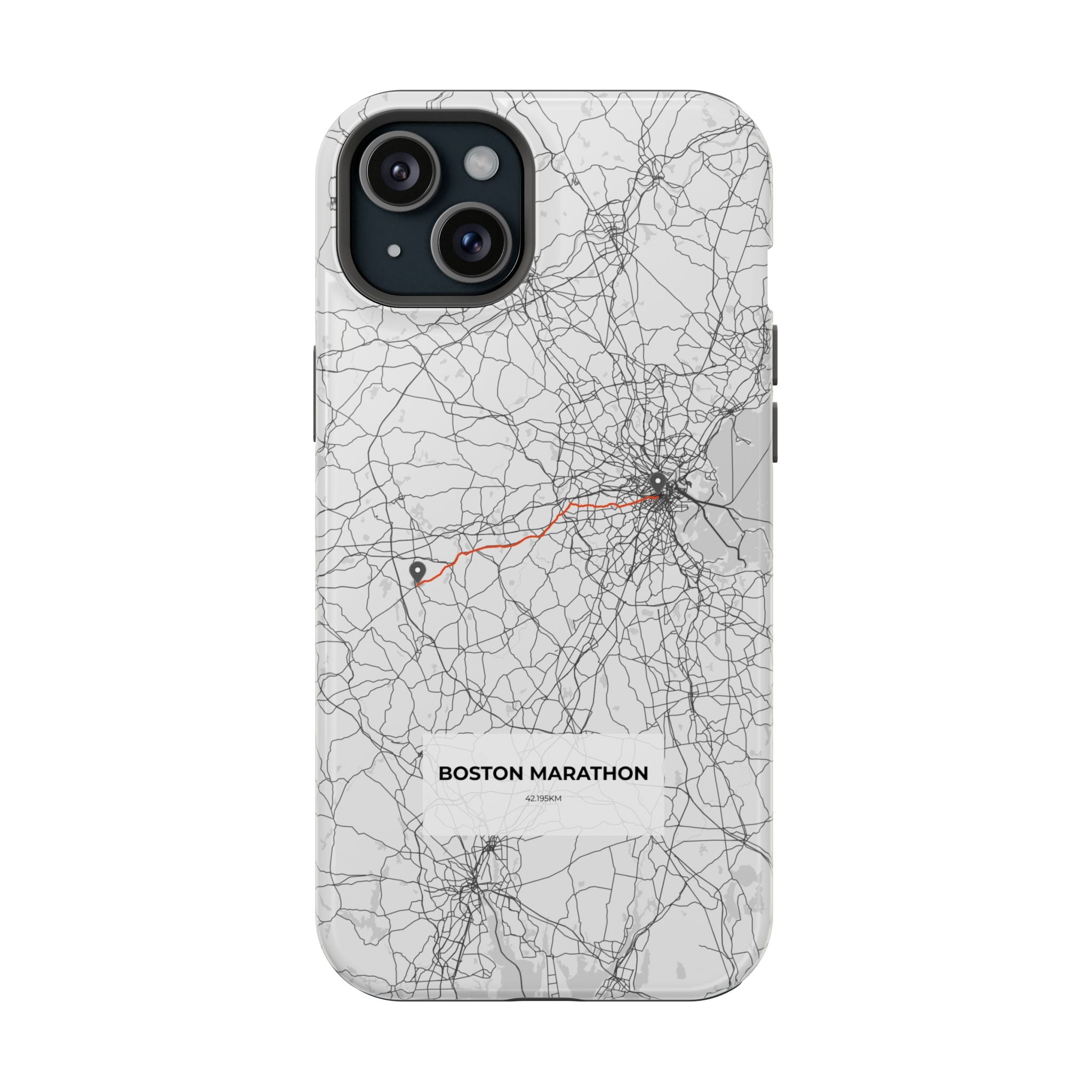 Boston Marathon Route Magnetic Impact-Resistant Phone Case