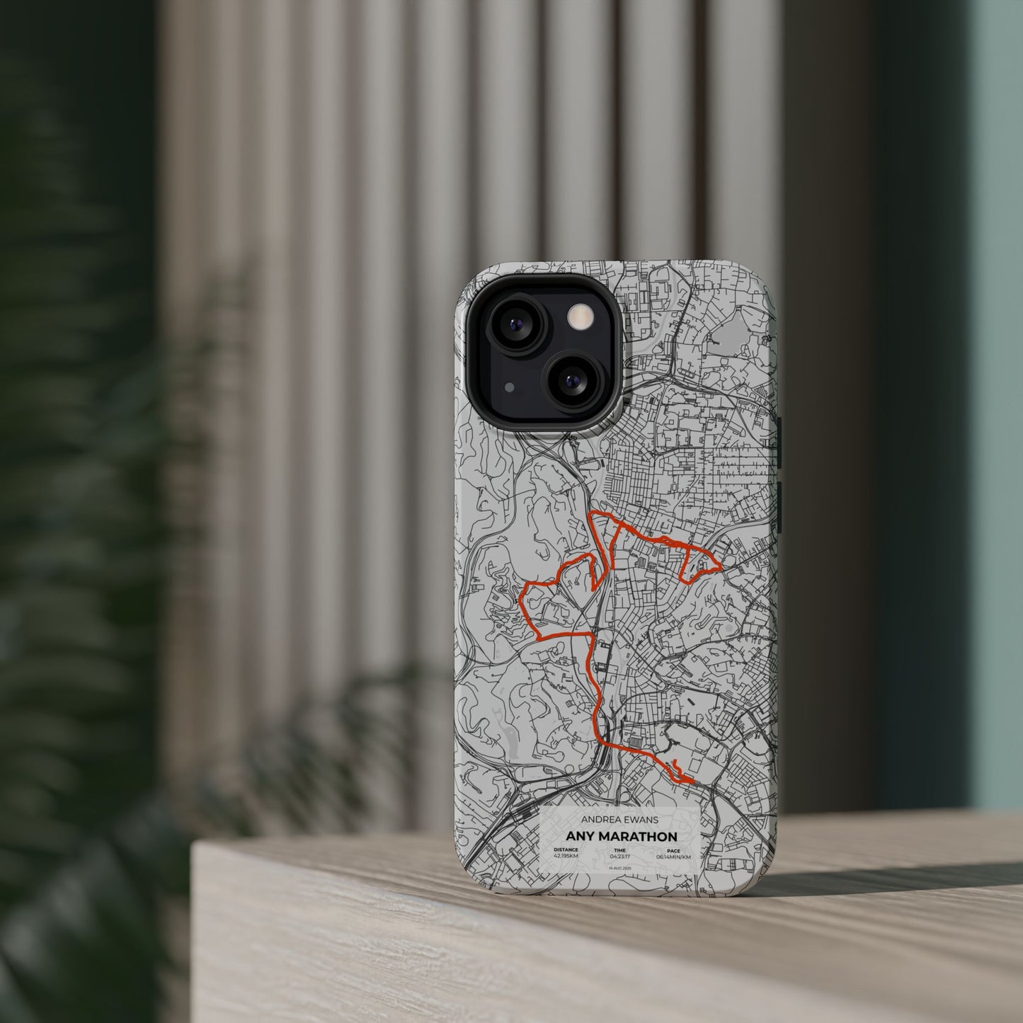 Customized Marathon Route Magnetic Impact-Resistant Phone Case