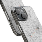 Boston Marathon Route Clear Impact-Resistant Phone Case