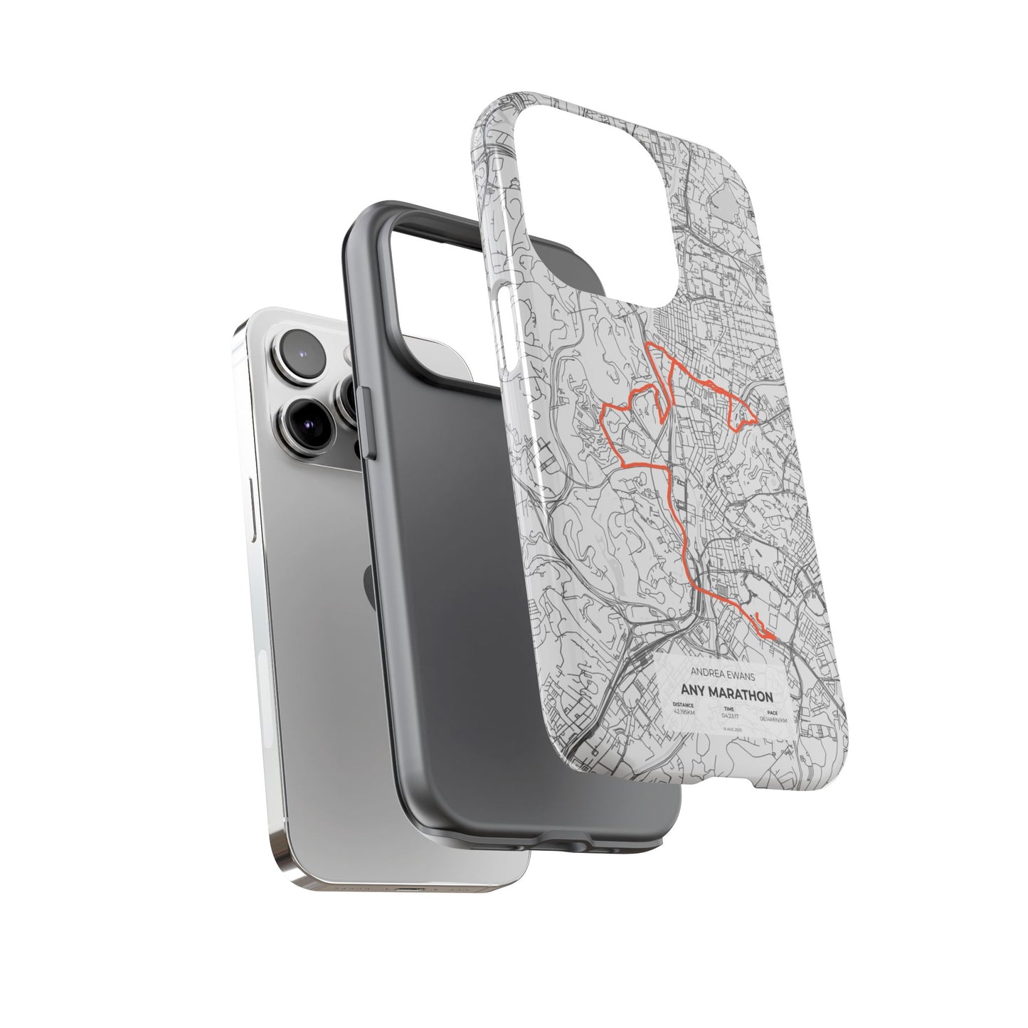 Customized Marathon Route Tough Phone Case