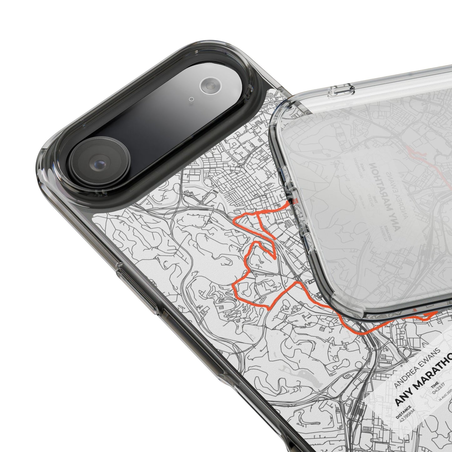 Customized Marathon Route Clear Impact-Resistant Phone Case