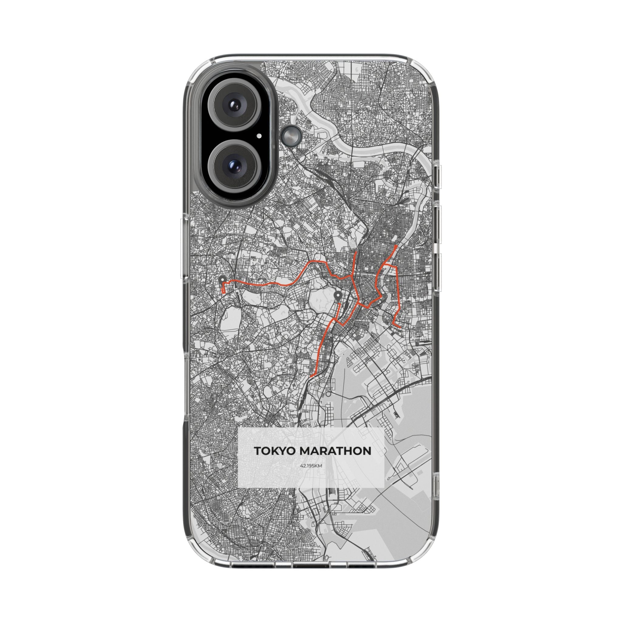 Tokyo Marathon Route Magnetic Clear Impact-Resistant Phone Case