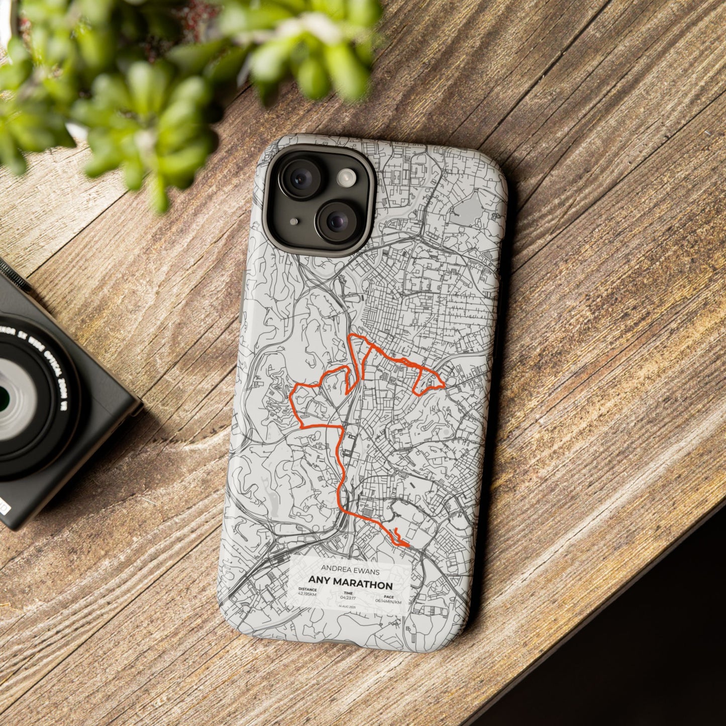 Customized Marathon Route Tough Phone Case