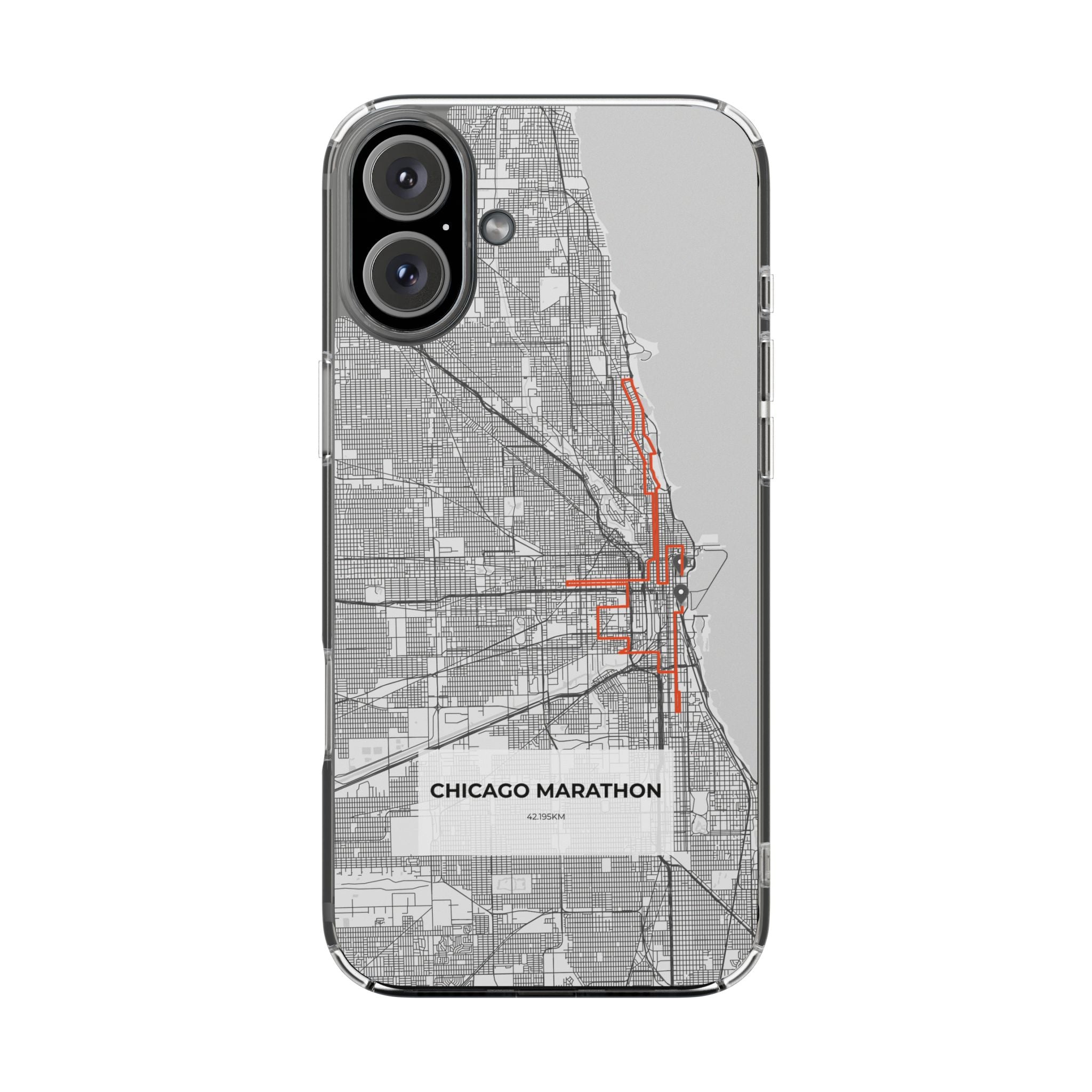 Chicago Marathon Route Magnetic Clear Impact-Resistant Phone Case