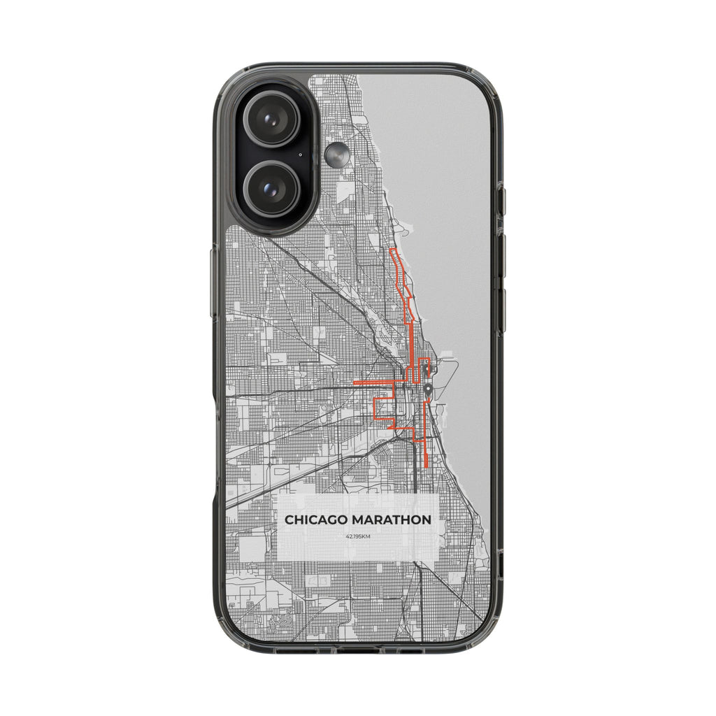 Chicago Marathon Route Clear Impact-Resistant Phone Case