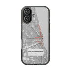 Chicago Marathon Route Clear Impact-Resistant Phone Case