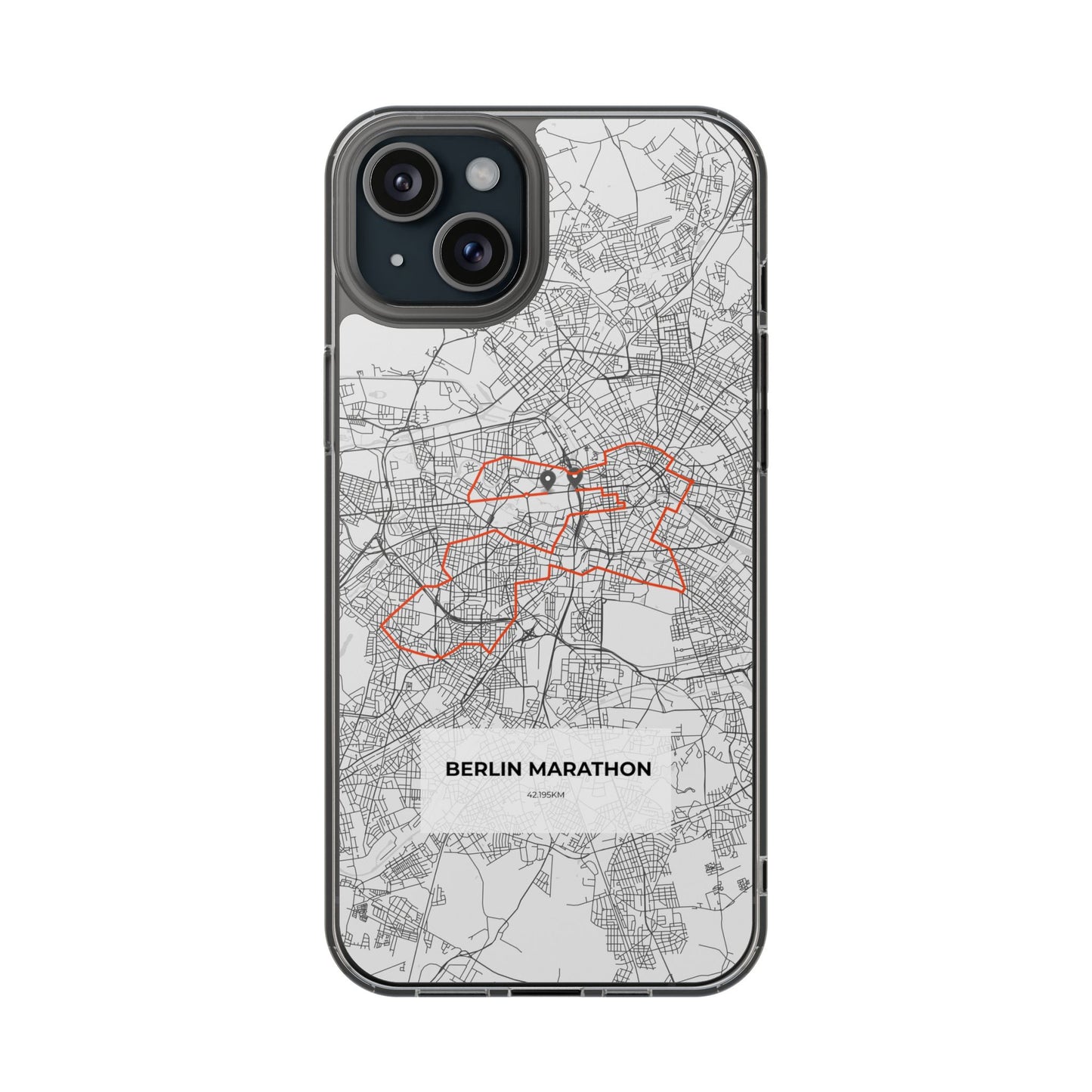 Berlin Marathon Route Clear Impact-Resistant Phone Case