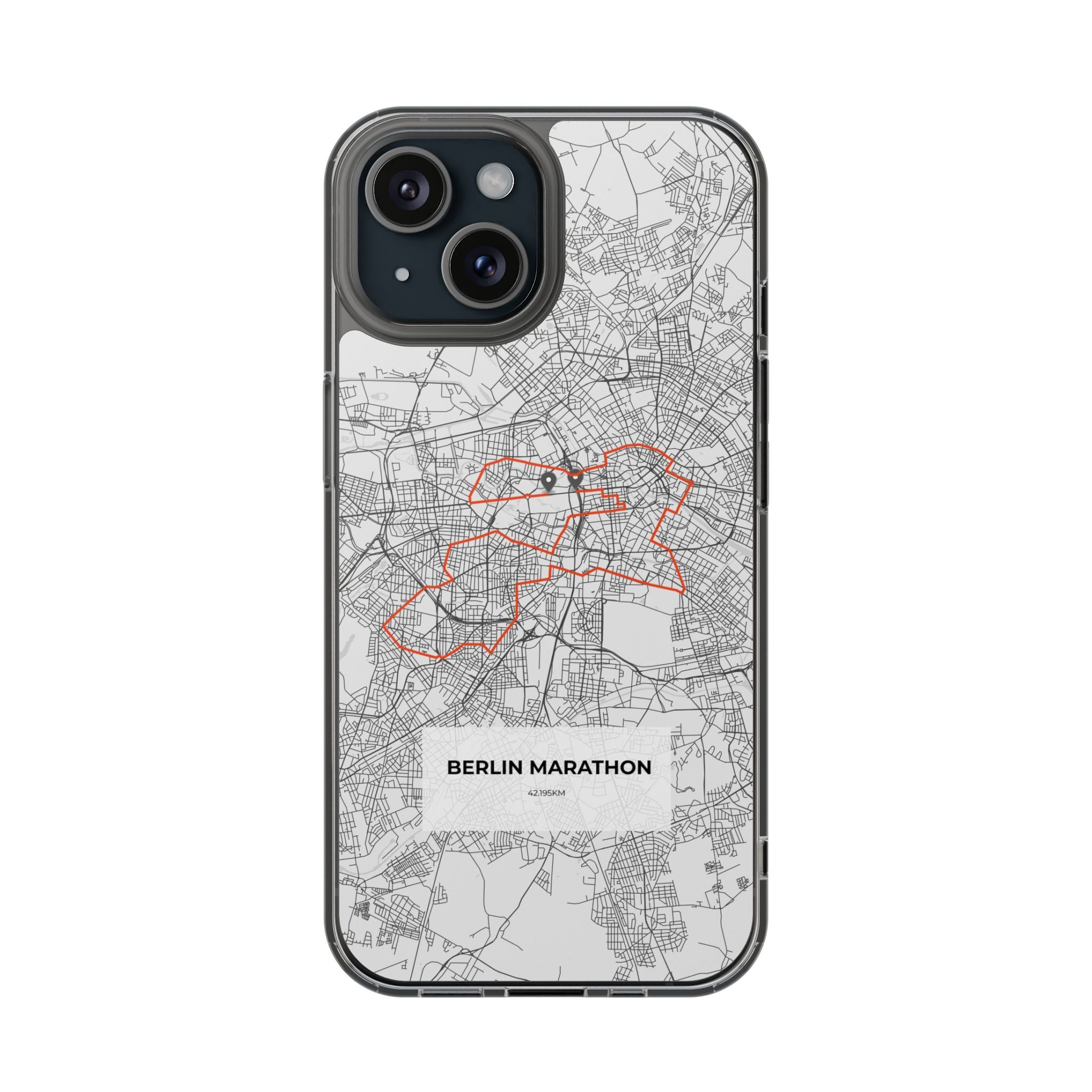 Berlin Marathon Route Clear Impact-Resistant Phone Case