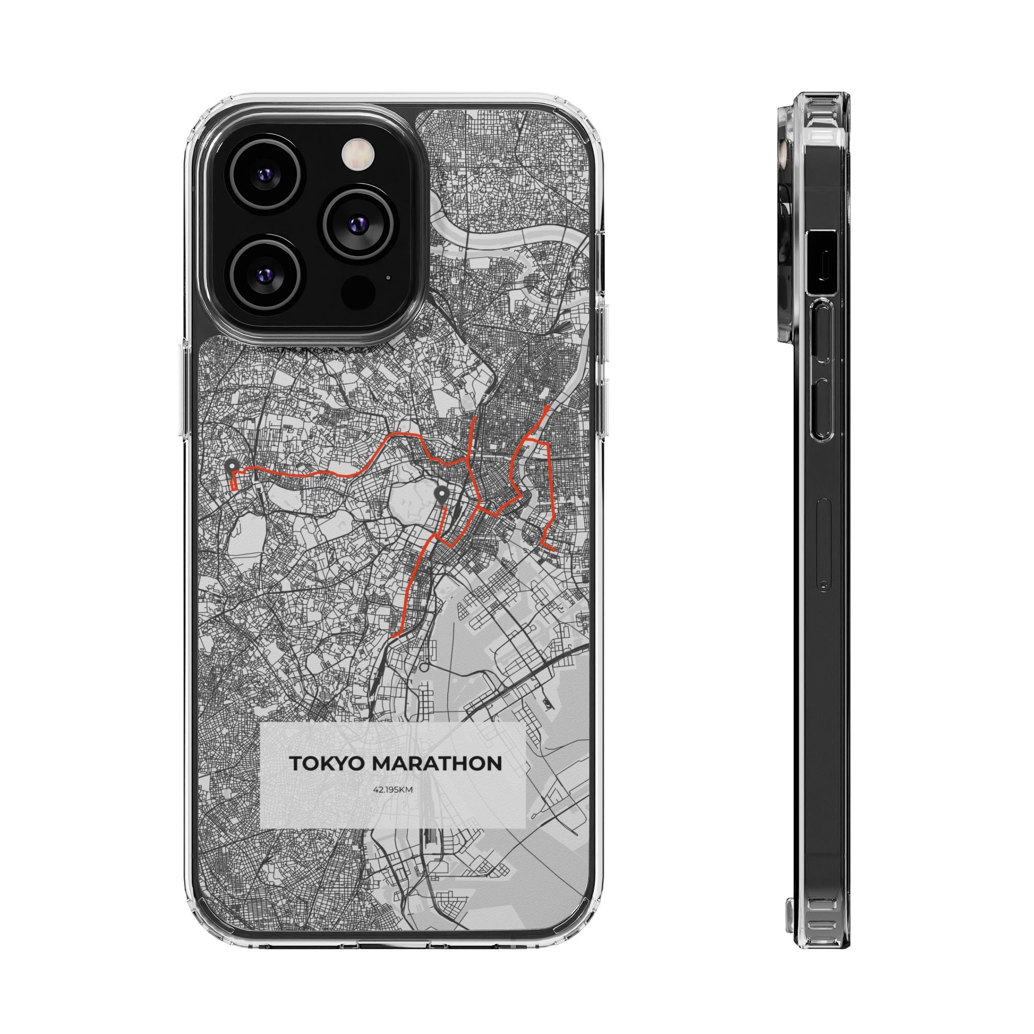 Tokyo Marathon Route Magnetic Clear Impact-Resistant Phone Case