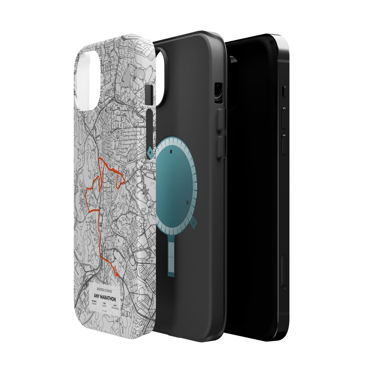 Customized Marathon Route Magnetic Impact-Resistant Phone Case