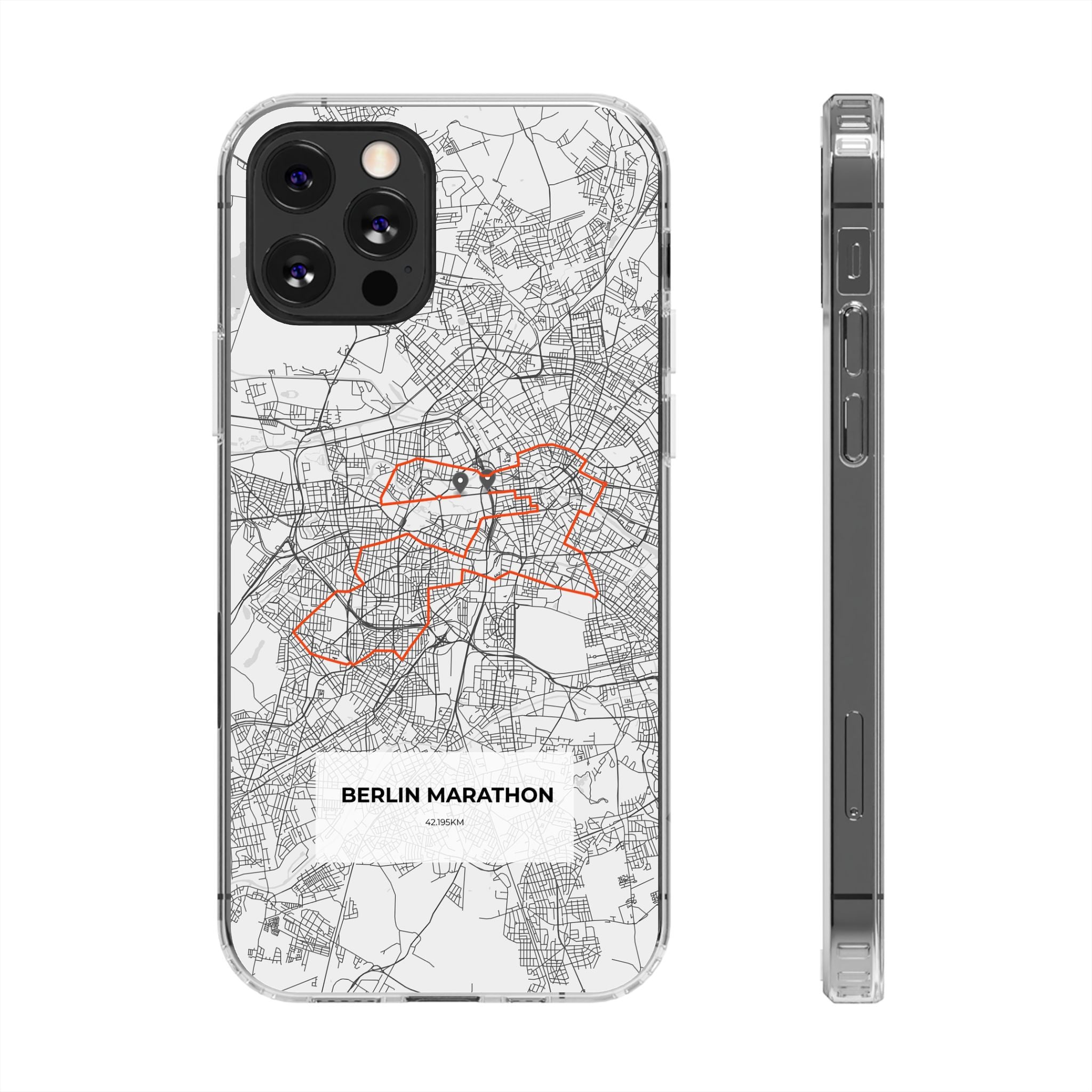 Berlin Marathon Route Magnetic Clear Impact-Resistant Phone Case