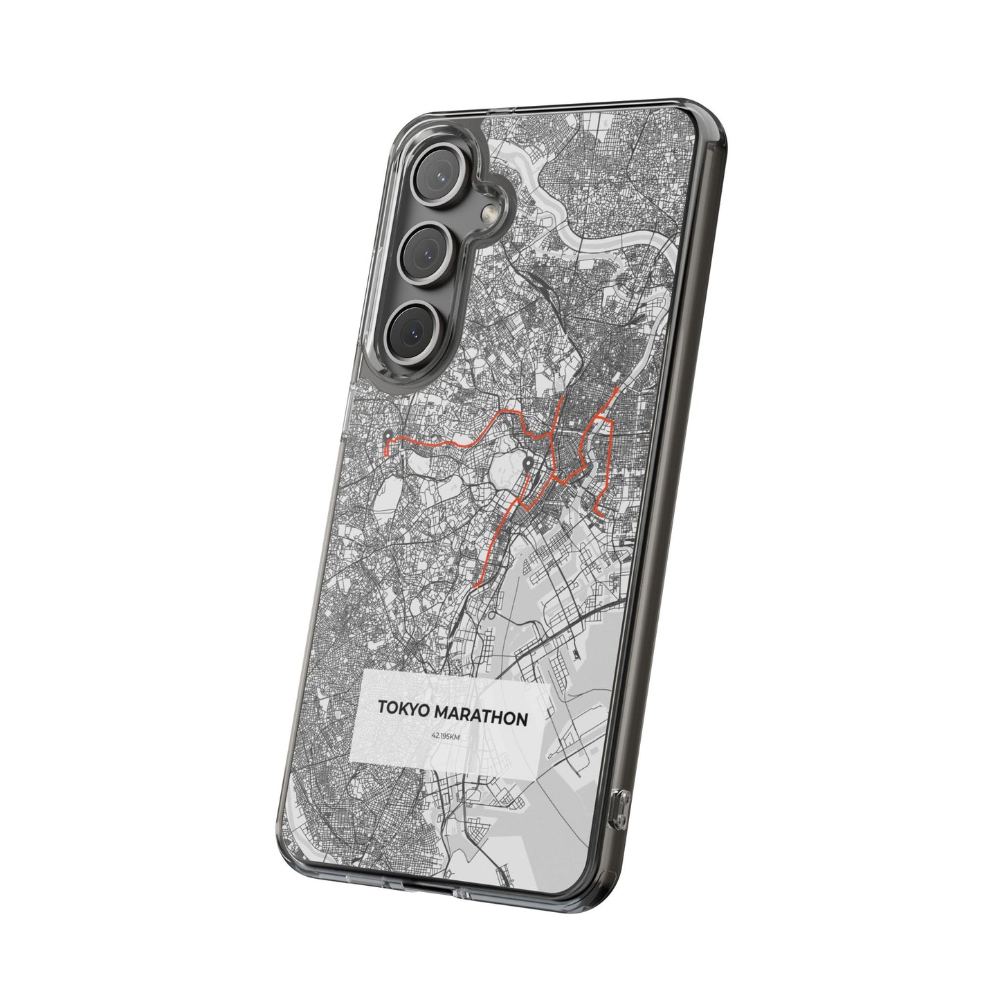 Tokyo Marathon Route Clear Impact-Resistant Phone Case